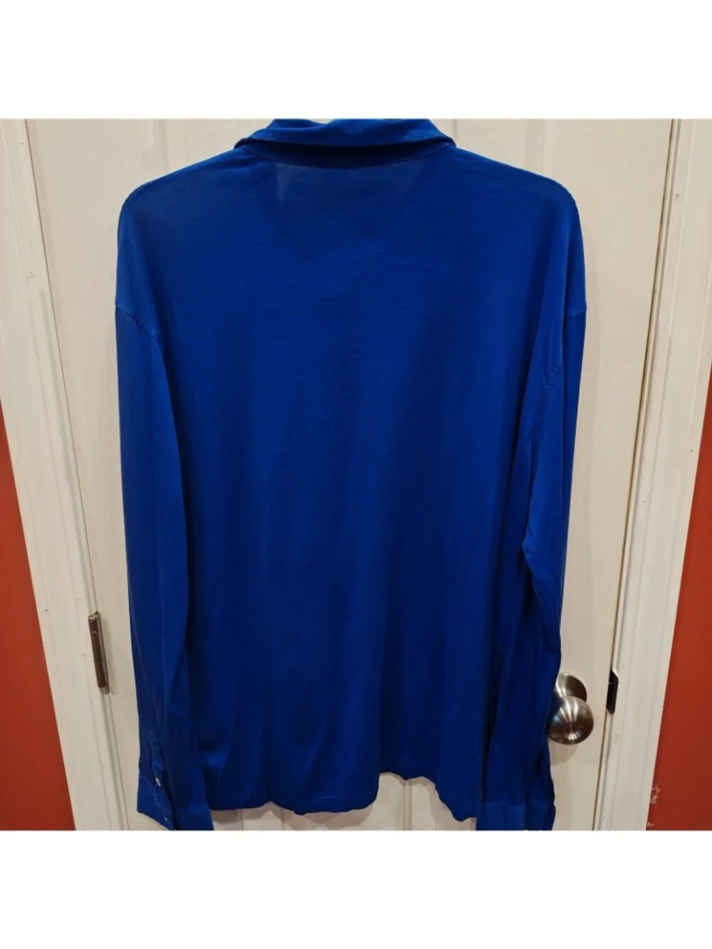Polo Ralph Lauren Polo Shirt Mens XL Blue Popover Long Sleeve Pocket Jersey